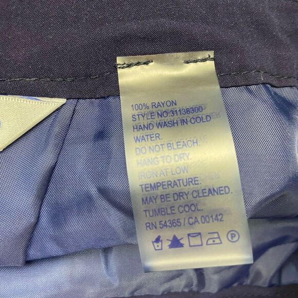 2/$30 Peter Nygard 8 Womens Blue Boho Print Ruffle Skirt - Picture 7 of 9